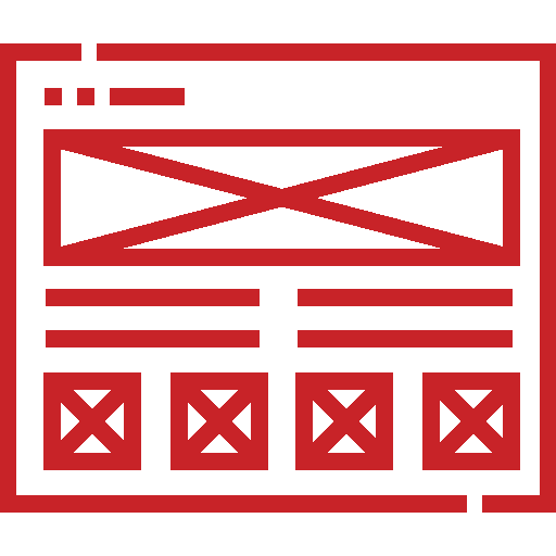 Konzept & Screendesign - Icon - rotes Symbol auf transparenten Hintergrund