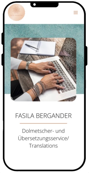 Fasila Bergander, Dolmetscher- und Übersetzungsservice/ Translations - Webdesign Smartphone