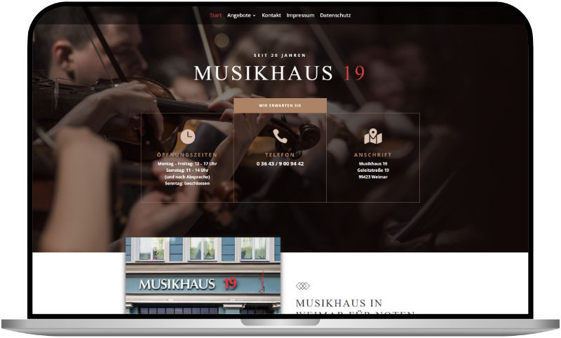 desktop webdesign musikhaus19 notenladen