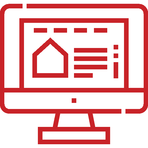 Individuelles WebdesignIcon - rotes Symbol auf transparenten Hintergrund - 2