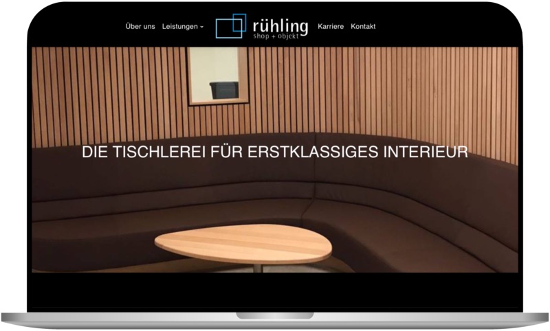 Webdesign Desktop - Rühling Shop Objekt